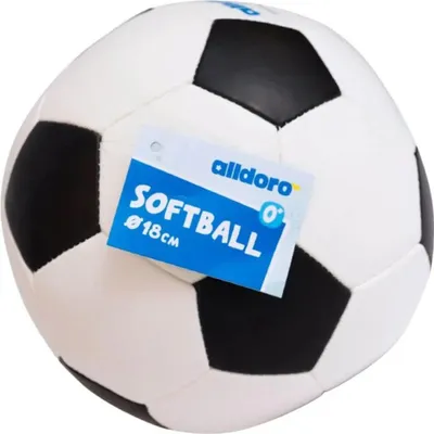 Immagine prodotto di alldoro - Pallone da softball, Ø 18 cm, bianco e nero, in rete