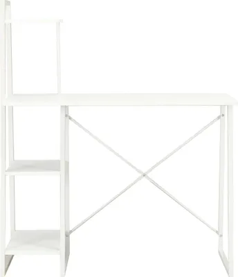 Produktbild von vidaXL Schreibtisch mit Regaleinheit Weiß 102×50×117 cm