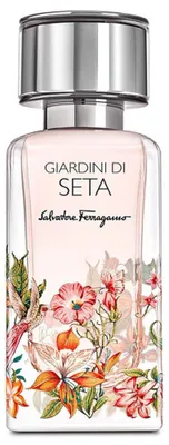 Produktbild von Salvatore Ferragamo Giardini di Seta, Frauen, 100 ml, Nicht nachfüllbare Flasche, Spray, ALCOHOL DENAT. (SD ALCOHOL 39C), PARFUM (FRAGRANCE), AQUA (WATER), LINALOOL, HYDROXYCITRONELLAL,..., 1 Stück(e)