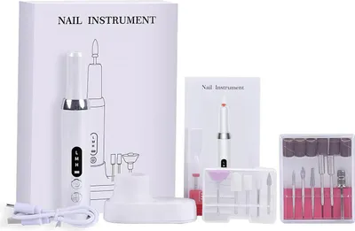 Produktbild von Kabelloser Nagelfräser 35000 U/min mit Wolframstahl-Schleifköpfen, USB-Ladung, für Gel-Nägel & Nagelhaut