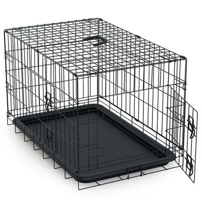 Image de Avalo Avalo Cage pour chien L - Cage pour chien - Cage pliable - 2 portes - 92 x 57 x 64 cm