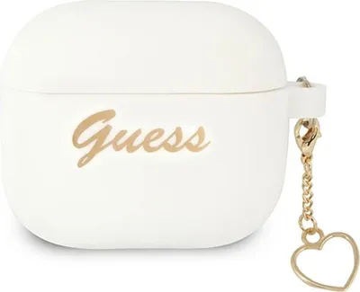 Zdjęcie produktu dla Guess Gua3Lschsh Airpods 3 Cover Biały/White Silicone Charm Heart Collection