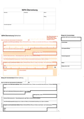 Image de Exacompta Formulaire de virement SEPA DIN A4 100 pièces