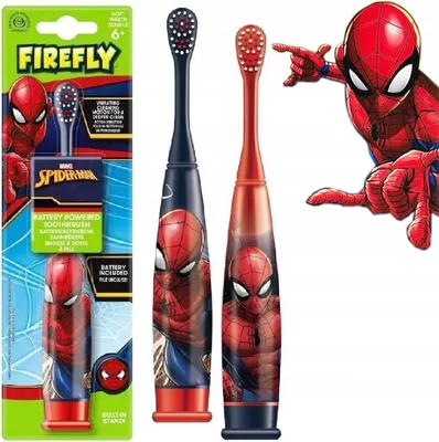 Image de Brosse à dents électrique Spiderman pour enfants douce avec vibration et batterie