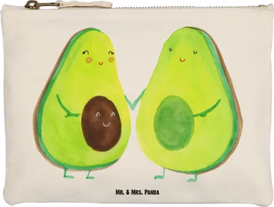 Produktbild von Mr. & Mrs. Panda Kosmetiktasche Avocado Pärchen Größe M - Weiß - Geschenk, Hochzeit, Avocados, Kinder, Liebe, Etui, Kulturbeutel, Kulturtasche, Gesund, Familie, Pouch