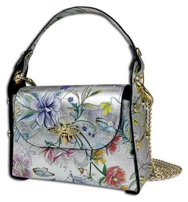 Immagine prodotto di Toscanto borsa in pelle a tracolla color argento OTT832UJF