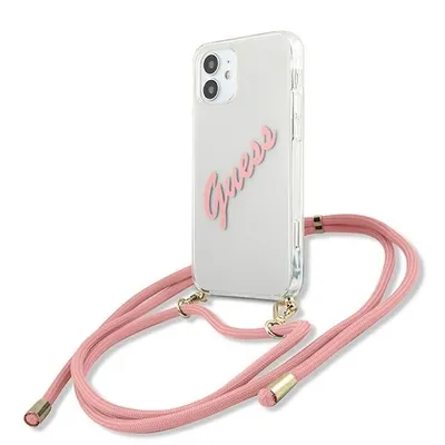 Produktbild von Guess Guhcp12Scrtvspi Iphone 12 Mini 5,4 Różowy/Rosa Hardcase Script Vintage