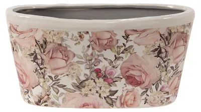 Productafbeelding van Clayre & Eef bloempot, 27x13x14 cm, roze, keramiek, voor bloemen