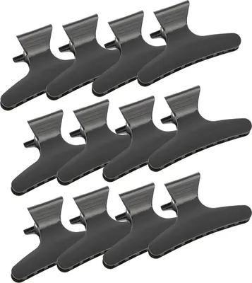 Produktbild von 12 Teile/satz Schwarz Schmetterling Halten Haar Clip Abschnitt Klaue Klemmen Friseur Werkzeug