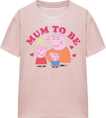 Obrázek produktu pro Prasátko Peppa - Tričko "Mum To Be" pro muže/dámy uni TV15187 (L) (Bledě růžová)