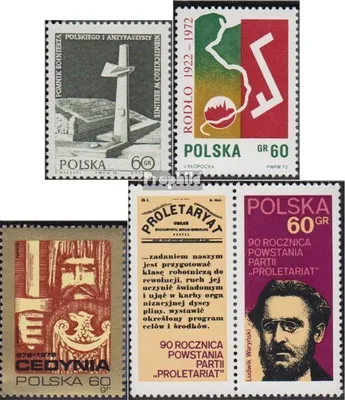 Produktbild von Briefmarken Polen 1972 Mi 2159,2160,2161,2171Zf (kompl.Ausg.) postfrisch Beendigung 2. Weltkrieg