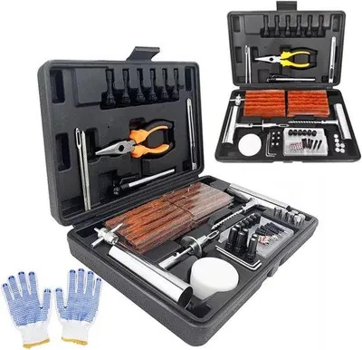 Produktbild von Famanu Reparaturset für Reifen 117 Teile - Für Auto, Motorrad & Fahrrad