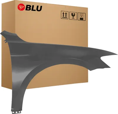 Image de BLU Aile Compatible avec VW Volskwagen Passat B8 LR7H Droite Grau IndiumGrau | 2014-2023 | Avant | Peint| Prêt à Monter | Acier