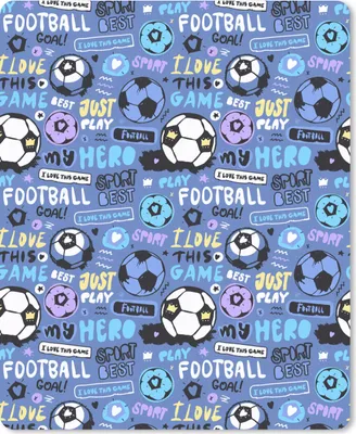 Produktbild von MuchoWow® Mauspad Mousepad Muster - Fußball - Blau - Jungen - Kinder - Kleiner Junge 30x40 cm - Mousepads - Maus Mat - Pad - Mausunterlage - Mausmatten