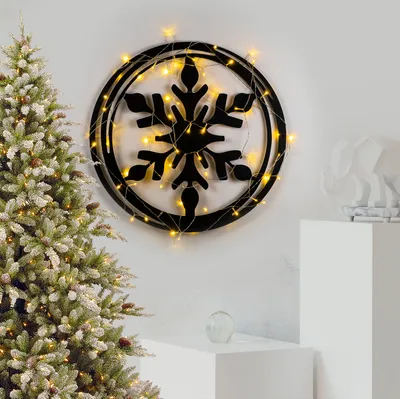 Immagine prodotto di Wallity, XMASBLACK - 020, scultura da parete, nero, 100 % METALLO, 62 x 56 cm