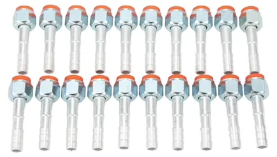 Imagen del producto de 20 piezas de accesorios rectos para mangueras de aire acondicionado, fabricados en aluminio de alta resistencia, universales para automóviles y camiones, con conexión de 1/2 pulgada