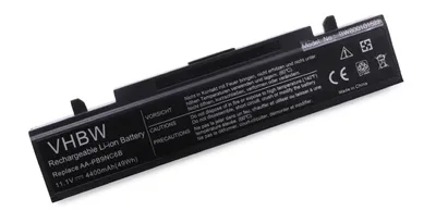 Produktbild von vhbw Li-Ion Akku 4400mAh (11.1V) schwarz kompatibel mit Notebook Laptop Samsung RV515 S04de, RV515 S05, RV711, RV720 Ersatz für AA-PB9NC6B, AA-PB9NC6W.