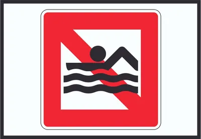 Produktbild von Schwimmen und Baden verboten Symbol A6 Rückseite selbstklebend
