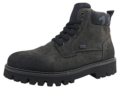 Image de Chaussures de ville pour hommes Rieker, bottes, doublure chaude, couleur gris, style décontracté