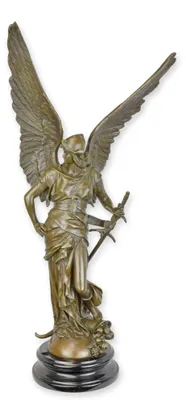 Produktbild von Bronzeskulptur Engel Frieden nach Coutan Replikat Retro Design Dekoration