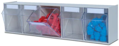 Produktbild von hünersdorff 460112, Aufbewahrungsbox, Grau, Rechteckig, Polystyrol (PS), Einfarbig, 5,2 l