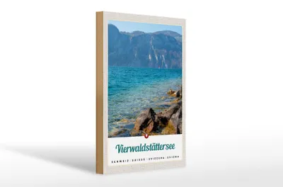 Produktbild von Holzschild Reise 20x30cm Vierwaldstättersee See Schweiz Natur