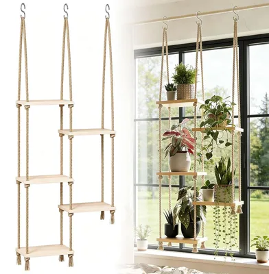 Imagen del producto de Omgoods - Estantería para plantas con 5 niveles de madera