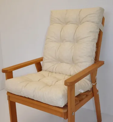 Produktbild von Polster für Gartenstuhl , Hochlehner Auflage Sylva , Hochlehner Auflage , Gr. 115 x 50 cm , Colore beige (beige)
