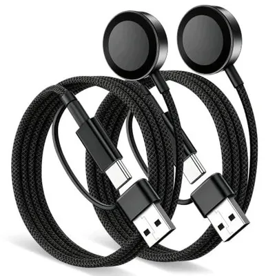Zdjęcie produktu dla Kabel ładowania apple watch USB c/a magnetyczny 1 2 m 2 szt.