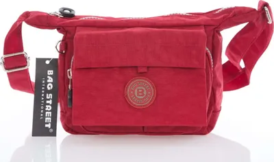 Produktbild von Bag Street Kleine Leicht Damen Tasche Umhängetasche Crinkle Nylon Rot