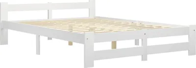 Produktbild von vidaXL Massivholzbett Weiß Kiefer 120x200 cm