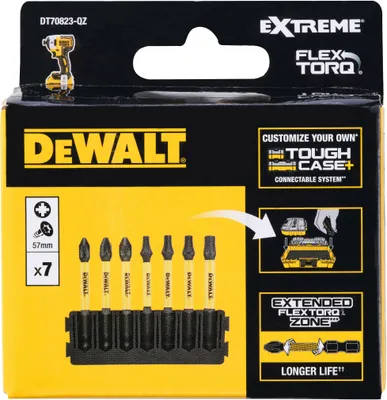 Imagen del producto de Sujetador de brocas DeWalt de 57 mm + juego de brocas DT70823