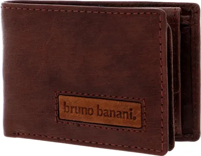 Image de bruno banani Cuir porte-monnaie Den Haag Wallet Quer With Flap Brown / Cognac brun
