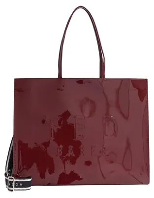 Image de Ted Baker sac shopper Iconna Webbing Extra Large Icon Bag Oxblood rouge foncé