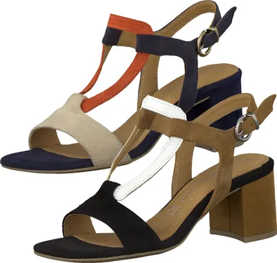 Produktbild von MARCO TOZZI Damen Sandalen Sandaletten Leder 2-28352-26, Größe:38 EU, Farbe:Braun