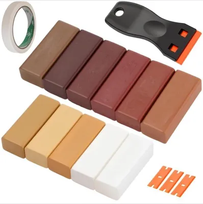Imagen del producto de Solidchoice - Kit de reparación para laminados con 11 colores, ideal para suelos y muebles