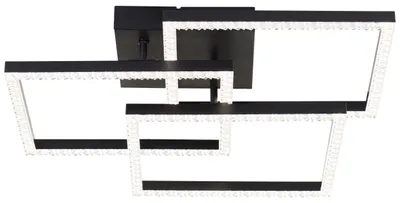 Produktbild von Brilliant LED Deckenleuchte Ranni G80776/06 Wohnzimmer, Küche, Flur, Schlafzimmer, Arbeitszimmer Metall/Kunststoff Indoor Decke schwarz - LED fest integriert