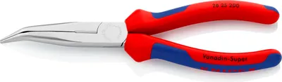 Produktbild von Flachrundzange DIN ISO 5745 L.200mm m. Schneide gebogen Chrom 2K-Hüllen Knipex