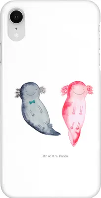 Produktbild von Mr. & Mrs. Panda Iphone XR Handyhülle Axolotl Freundin - Weiß - Geschenk, Lurch, Valentinstag, glücklich, Handy Case, Premium Kunststoff
