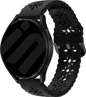 Produktbild von Strap-it Samsung Galaxy Watch 6 - 40mm Gemustertes Silikon Armband (Schwarz)