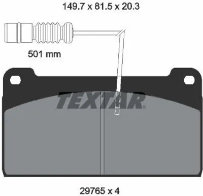 Produktbild von TEXTAR 2976502 Bremsbeläge Satz Hinten passend für MERCEDES-BENZ UNIMOG