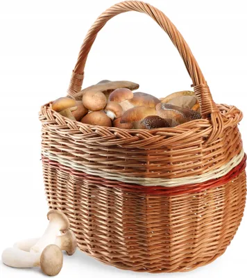 Zdjęcie produktu dla KADAX Kosz Wiklinowy Koszyk Na Grzyby Zakupy Piknik Owoce z Wikliny Duży Eko