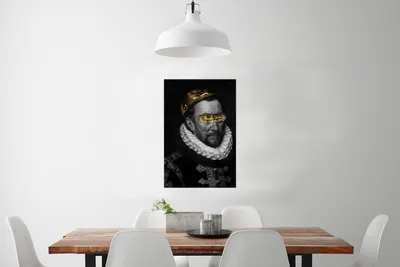 Produktbild von MuchoWow® Poster Wilhelm von Oranien - Adriaen Thomasz - Schwarz - Weiß 40x60 cm - Plakate für die Wand - Poster Babyzimmer