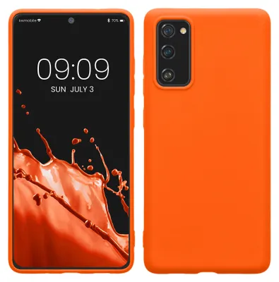 Produktbild von kwmobile Handyhülle für Samsung Galaxy S20 FE Hülle - TPU Case - Kabelloses Laden - Schutzhülle Cover in Neon Orange