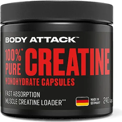 Produktbild von Body Attack 100% Pure Creatine - 240 Kapseln