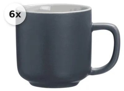 Produktbild von Espressotasse 100ml 6er Set Jasper grau