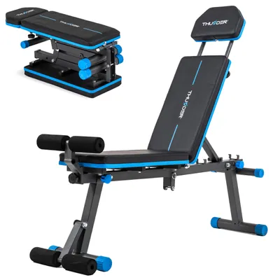 Produktbild von THUNDER® WOXIC Hantelbank- Trainingsbank verstellbare Rückenlehne, Flachbank & Schrägbank, bis 150kg belastbar,Kompakt und faltbar, Bauchtrainer
