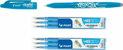 Produktbild von Pilot Frixion Ball hellblau + 6 Ersatzminen 0.7 hellblau