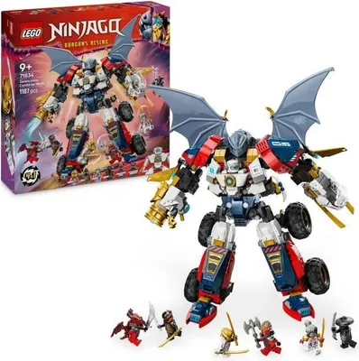 Image de LEGO NINJAGO 71834 Le robot ultra combo de Zane, Jeu de construction 4-en-1, 6 Minifigurines, 9 ans et plus