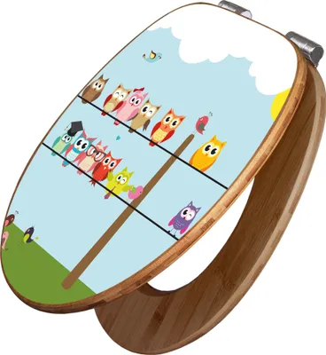 Produktbild von banjado Design WC Sitz Bambus Absenkautomatik -Da Wären Wir - Toilettendeckel mit Absenkautomatik Holz/hochwertiger Bambus Klodeckel/WC-Sitz für alle gängigen Toiletten [TDB2 11458]